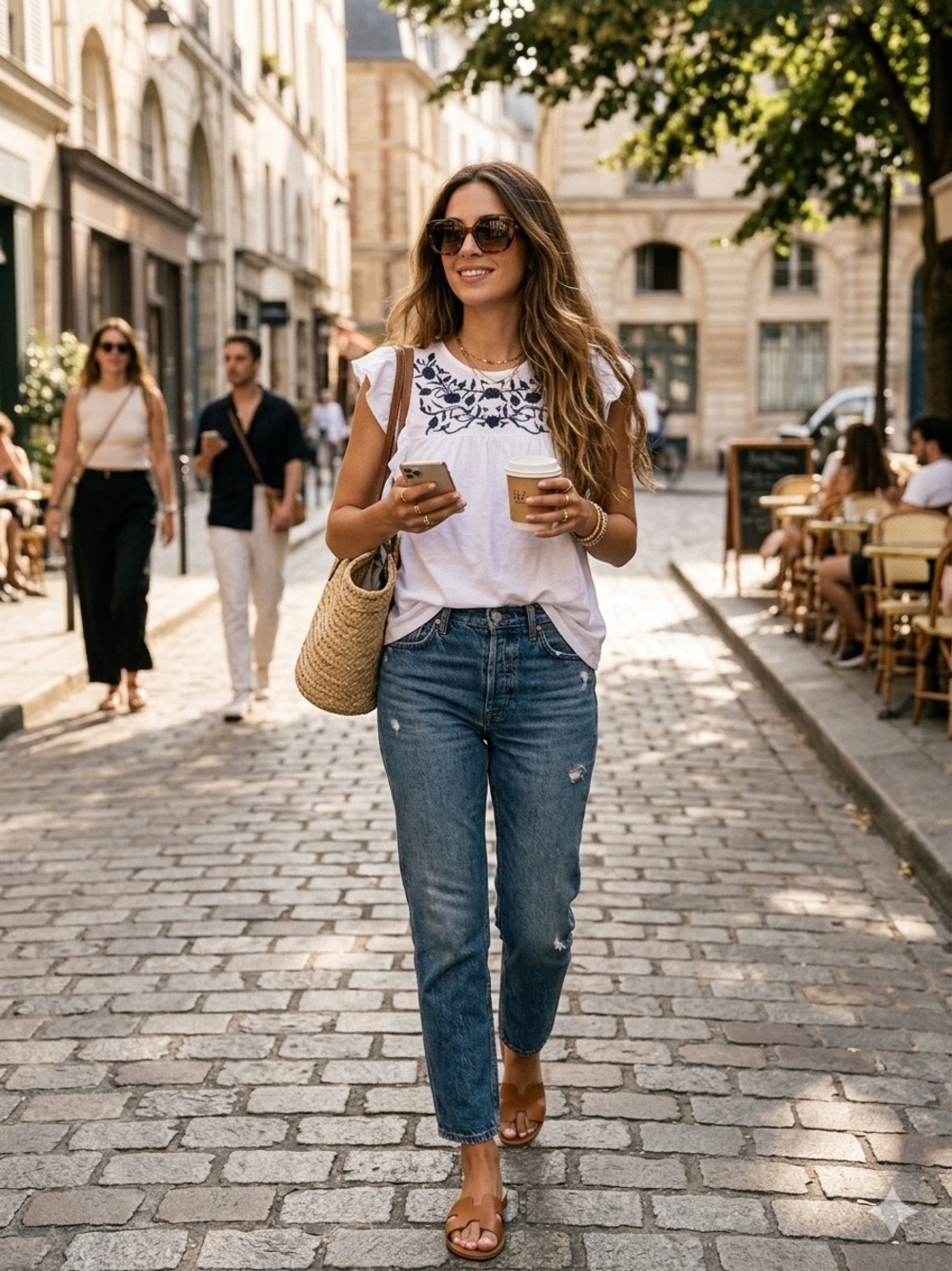Faith & Zoe embroidered top with frills